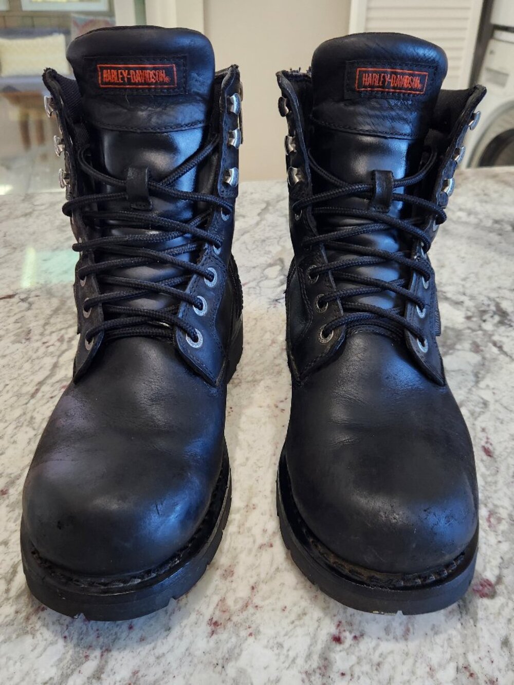 Harley Davidson Prescott Waterproof Black Motorcycle Boots D96135
